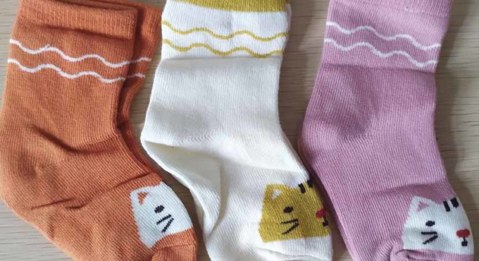 3pairs pack kids socks cartoon animal girls child socks 1-3 year