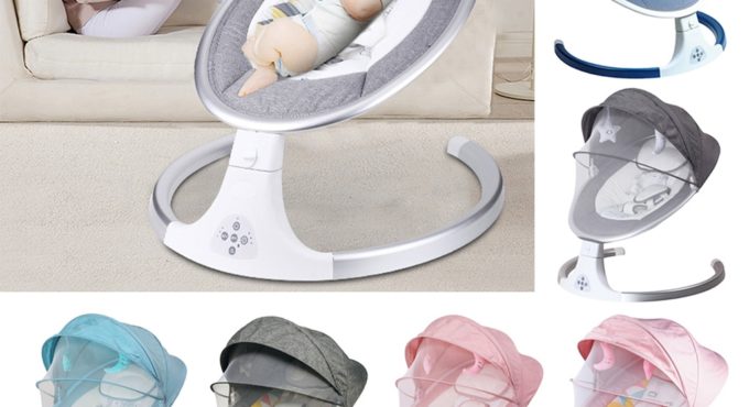 Music Infant Newborn Baby Electric Auto Swing Rocking Rocker Bouncing Reclining Chair Bluetooth Cradle Bed Shaker