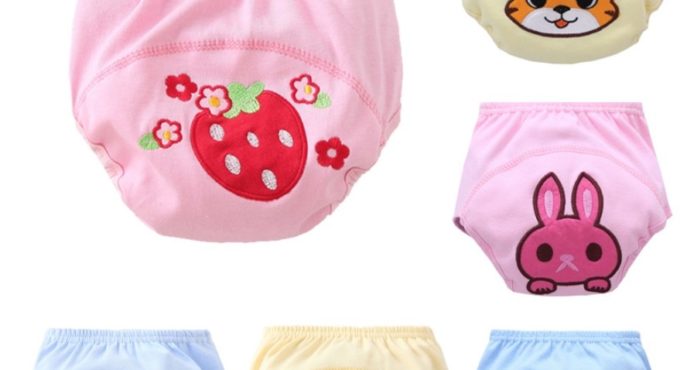 Kids Cotton Training Pants Panties Baby Diapers Reusable Cloth Diaper Nappies Washable Underwear Infants Children Nappy Changing