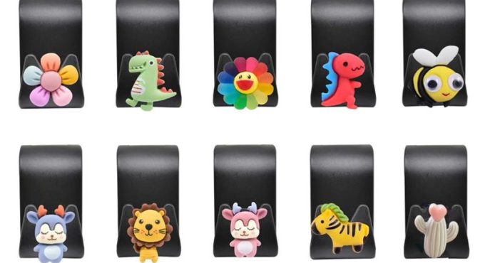 Multifunctional Car Back Seat Headrest Cartoon Animals Hook Storage Organizer F3ME