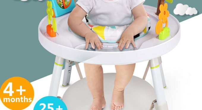 Safety Baby Bouncer Music Activity Table Multifunction Play Center Toddler Infant Chair Seat Educational Learning Toy Gym Rack