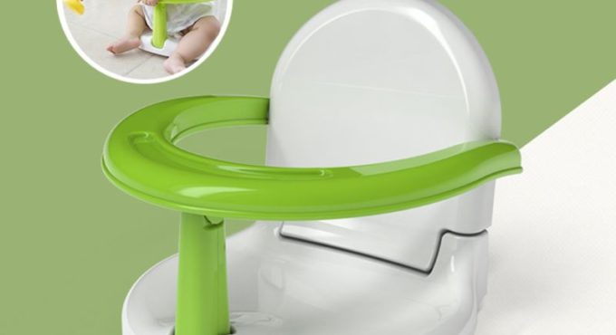 Newborn Bathtub Chair Foldable Baby Bath Seat with Backrest Support Anti-skid Safety Suction Cups Seat Shower Mat