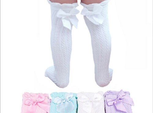 Cute Baby Girl Princess Knee Stockings Kids Breathable Long Stocking Summer Lace Bow Party Stockings