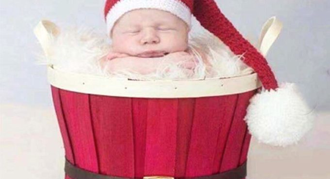 Newborn Baby Photography Prop Basket Christmas Bucket Infant Newborn Photo Props Baby Shoot Studio Newborn Photography Accessori