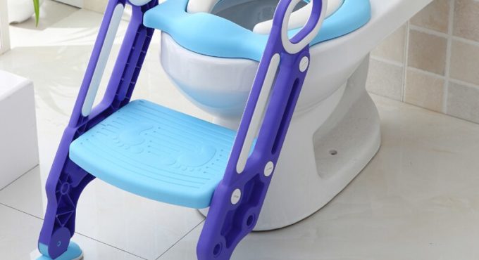 Baby Toilet Seat Folding Toilet Trainer Seat Step Children Potty Seat Kids Toilettes With Adjustable Ladder Child Potty Chair