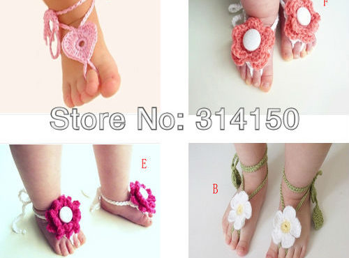 2Pair/Lot Baby Girl First Walkers Shoes Baby Foot Flowers Shoes Girl's Pretty Knitting Wool 7 Colors